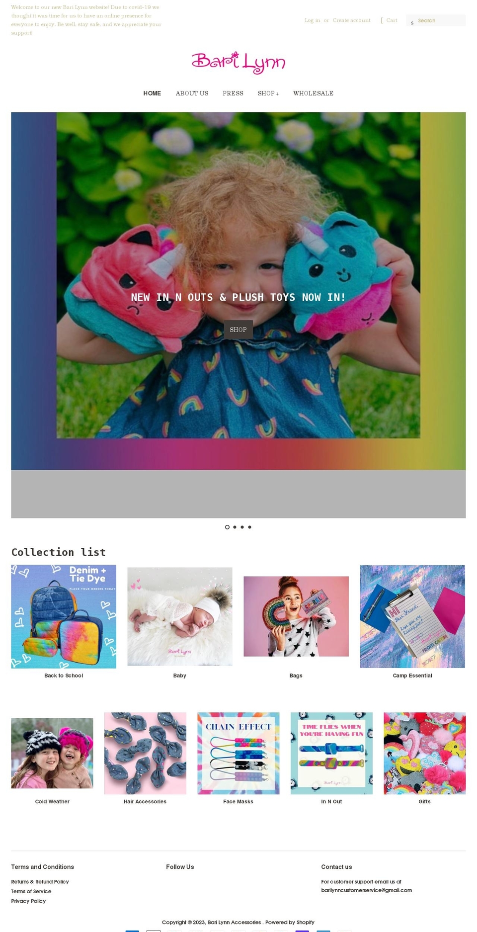 barilynn.com shopify website screenshot