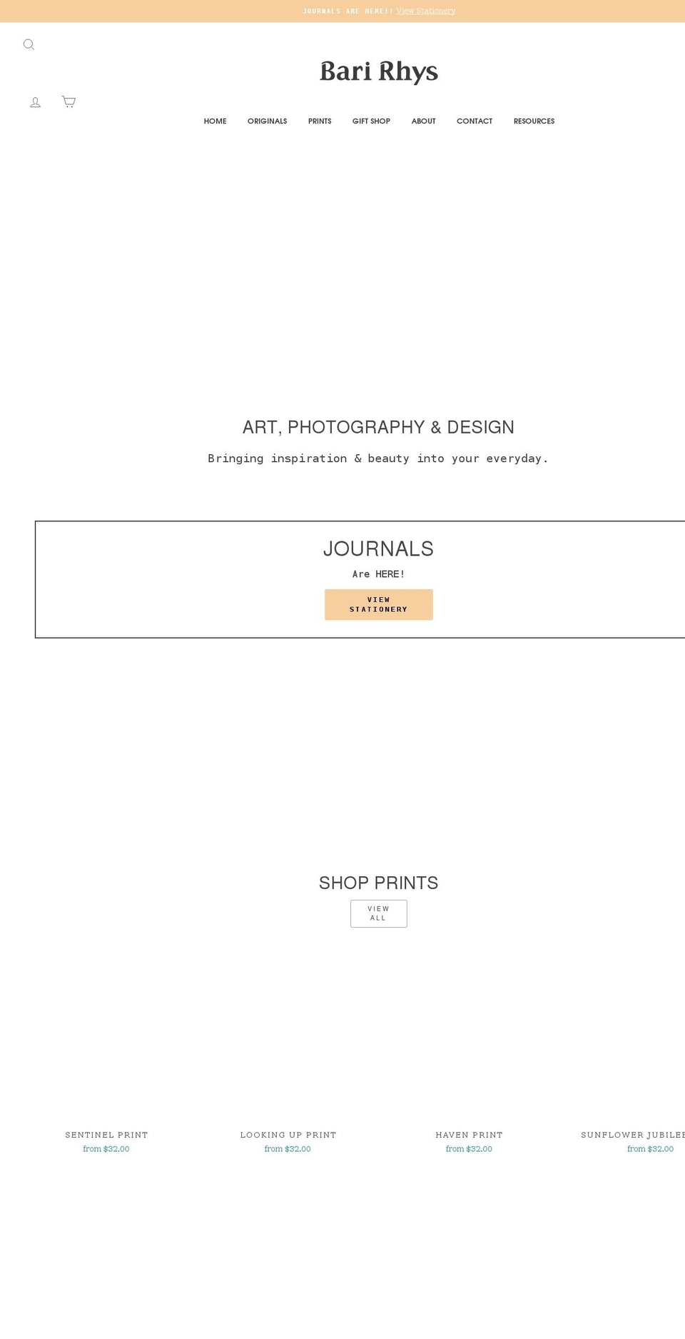 barirhys.com shopify website screenshot