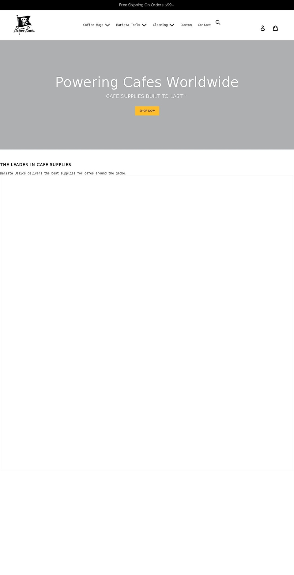 barista-basics.com shopify website screenshot