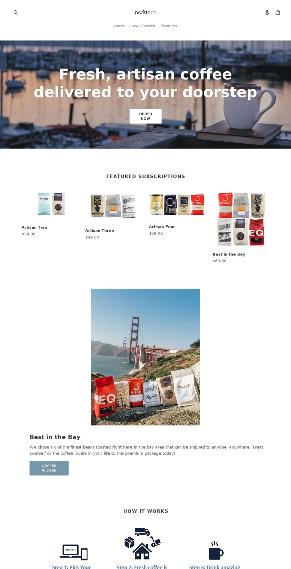 baristami.com — Shopify storefront screenshot