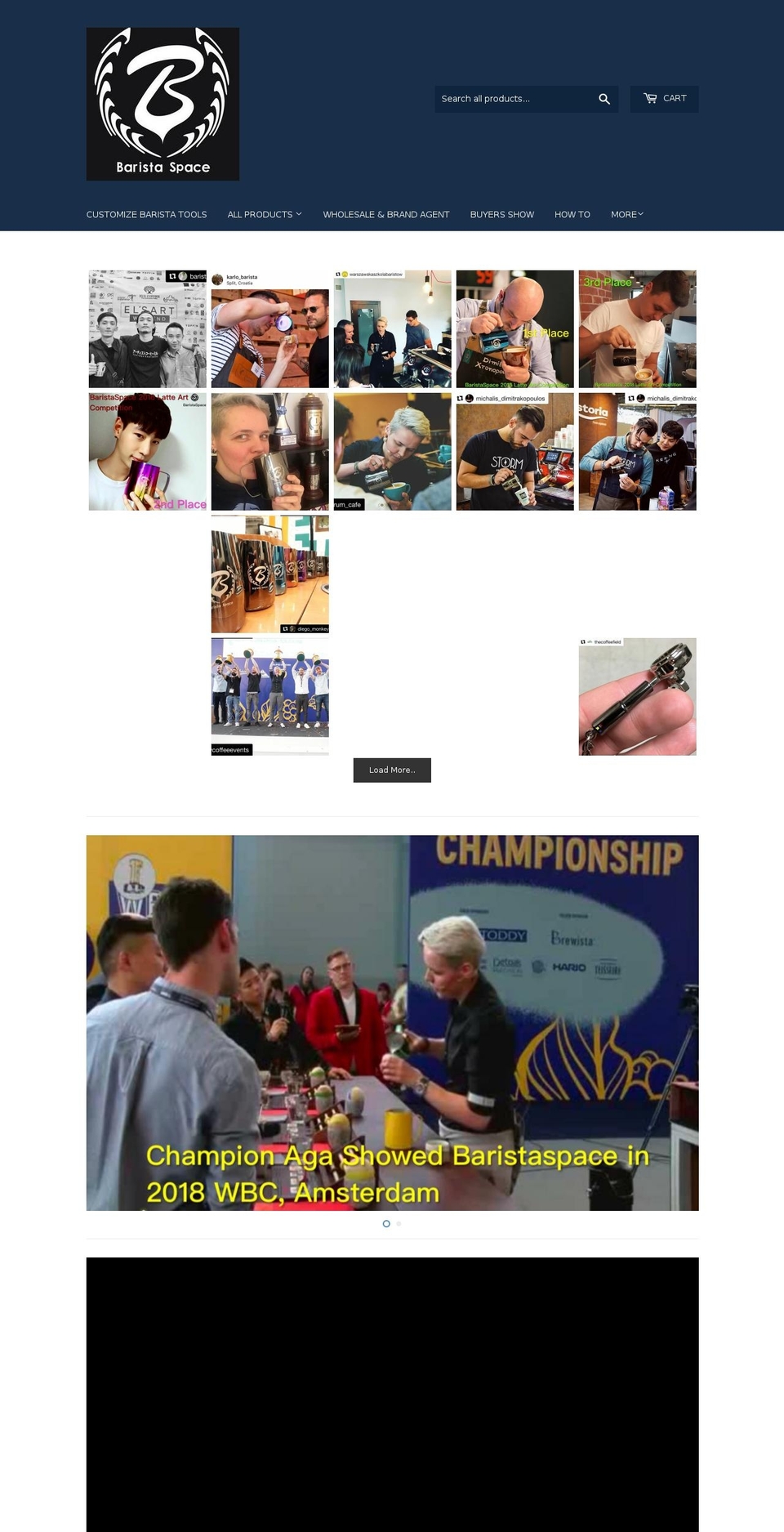 baristaspace.com shopify website screenshot