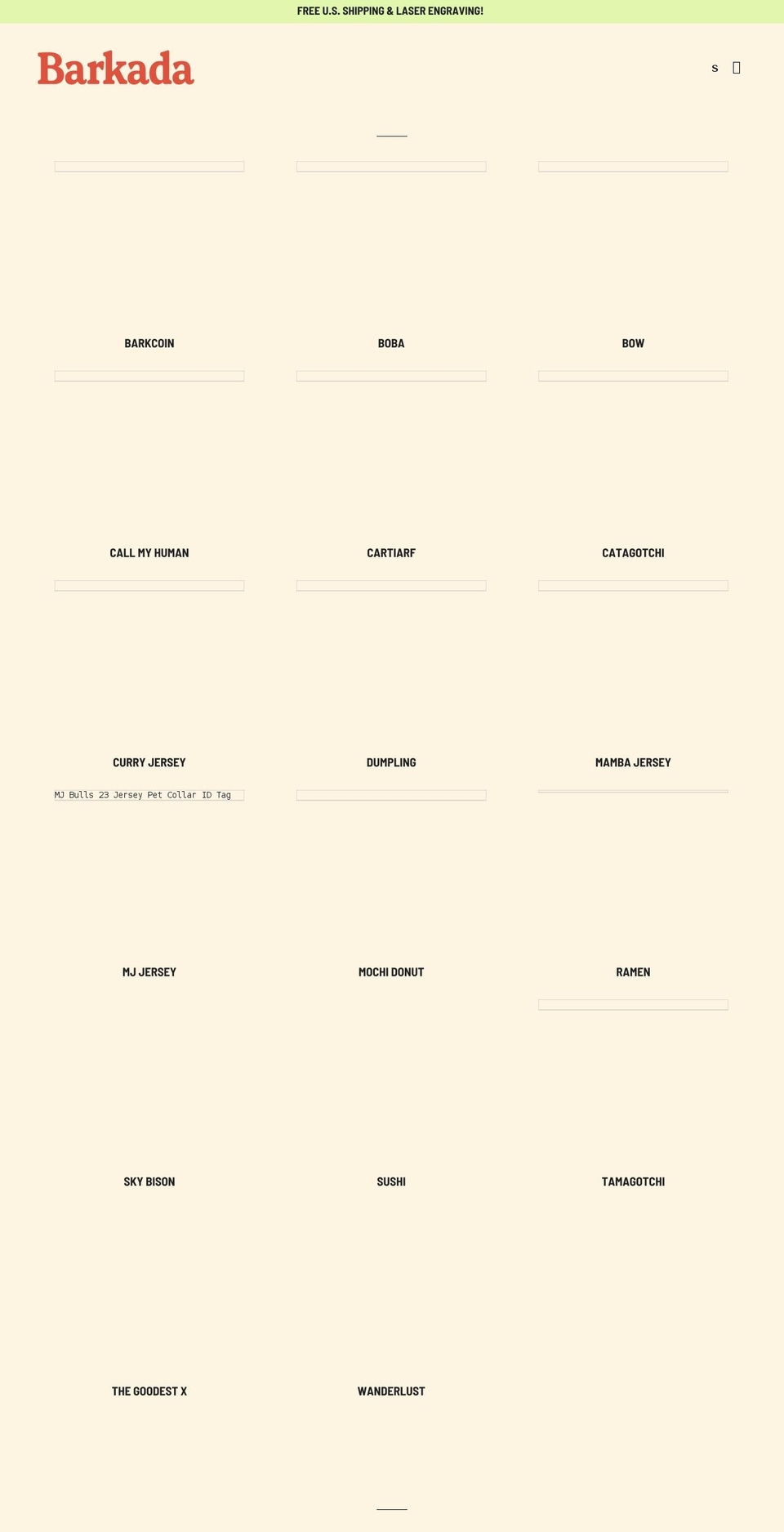 barkadashop.com shopify website screenshot