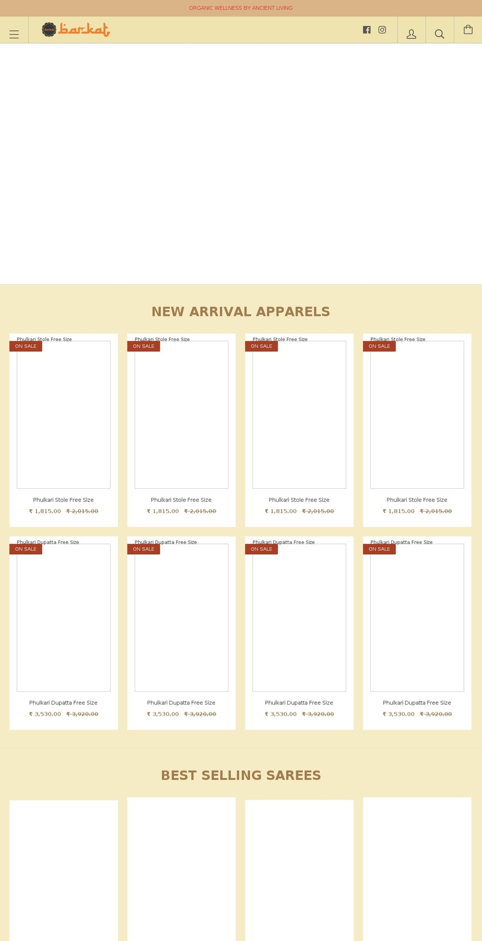 barkatbazaar.com shopify website screenshot