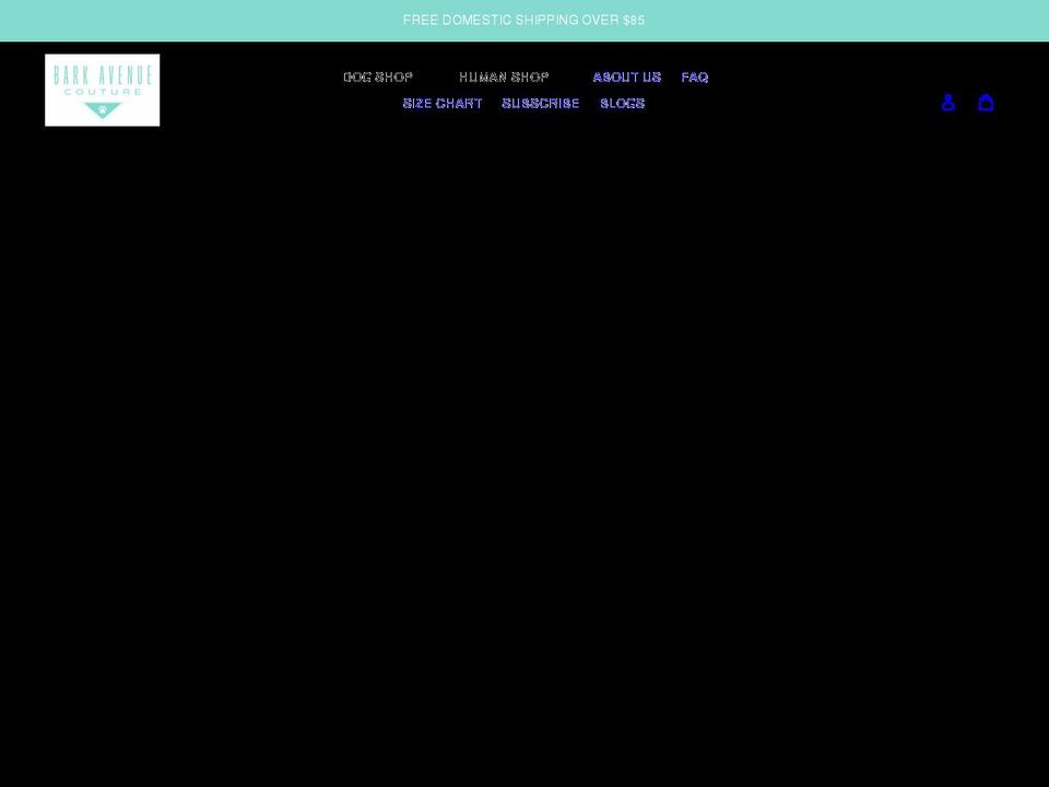 Meaghan's Work Shopify theme site example barkavenuecouture.com