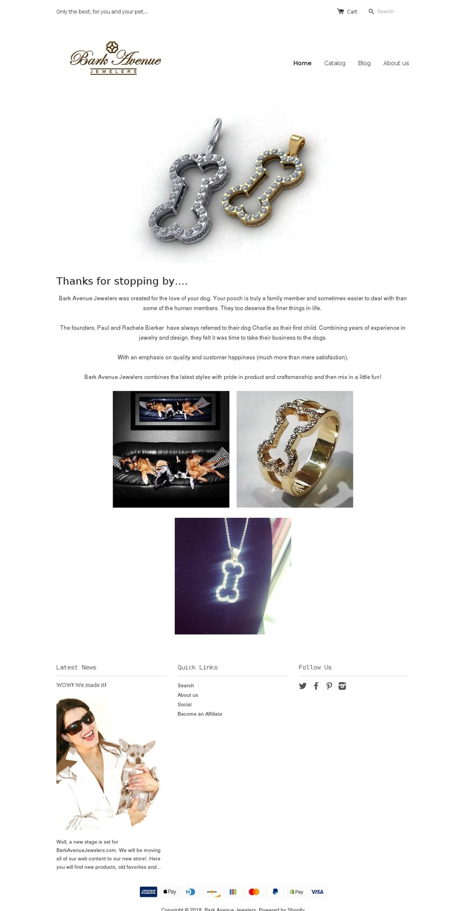 barkavenuejewelers.com — Shopify storefront screenshot