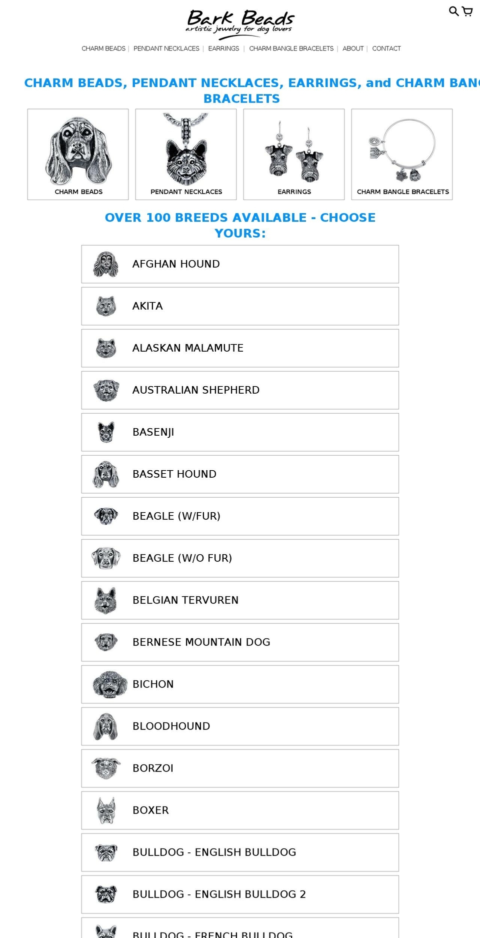 barkbeads.net shopify website screenshot