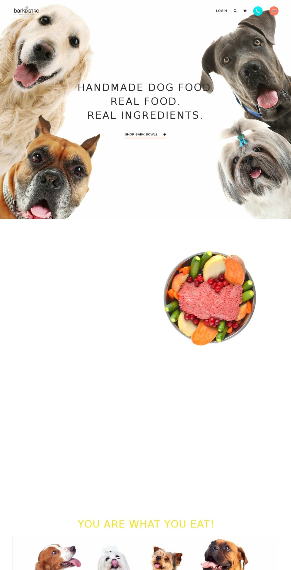 barkbistrocompany.com shopify website screenshot