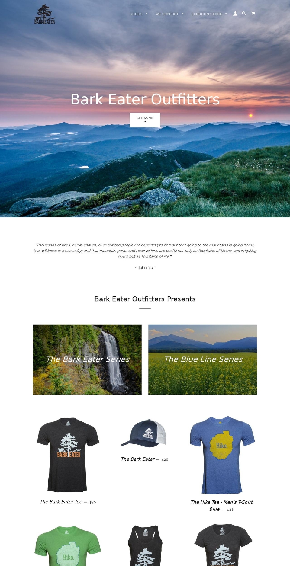 barkeateroutfitters.com shopify website screenshot