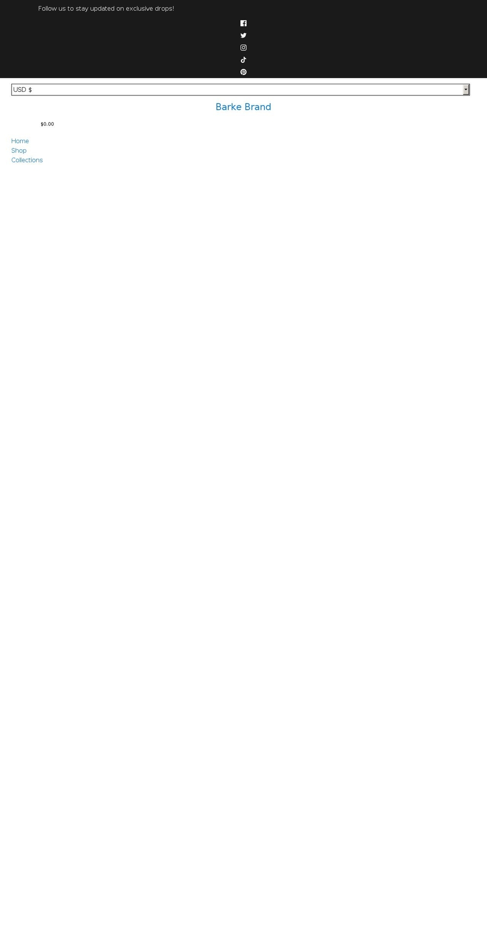 barkebrand.com shopify website screenshot