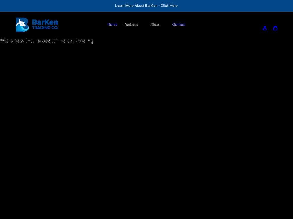 barkentrading.com shopify website screenshot