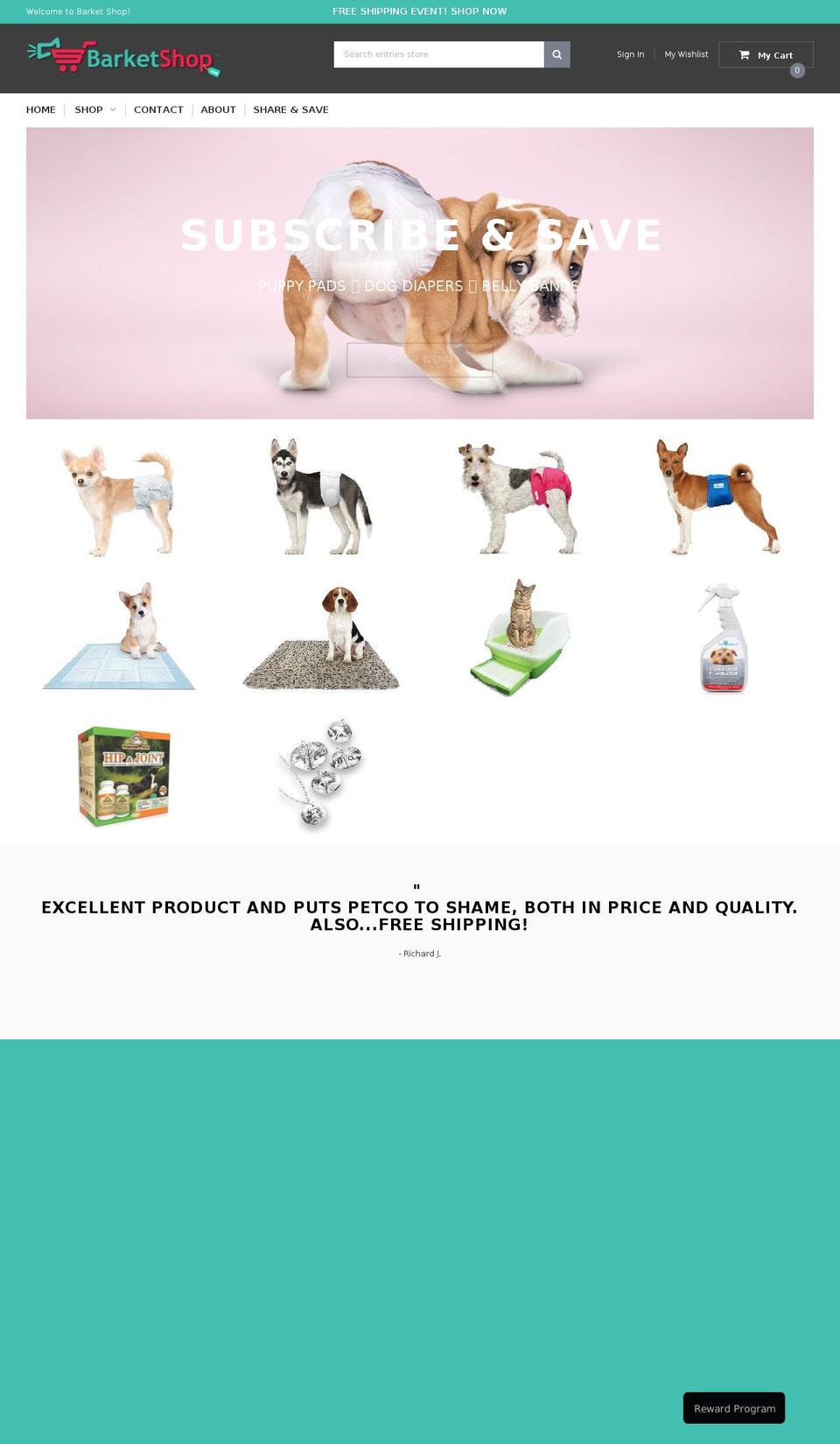 barketshop.com shopify website screenshot