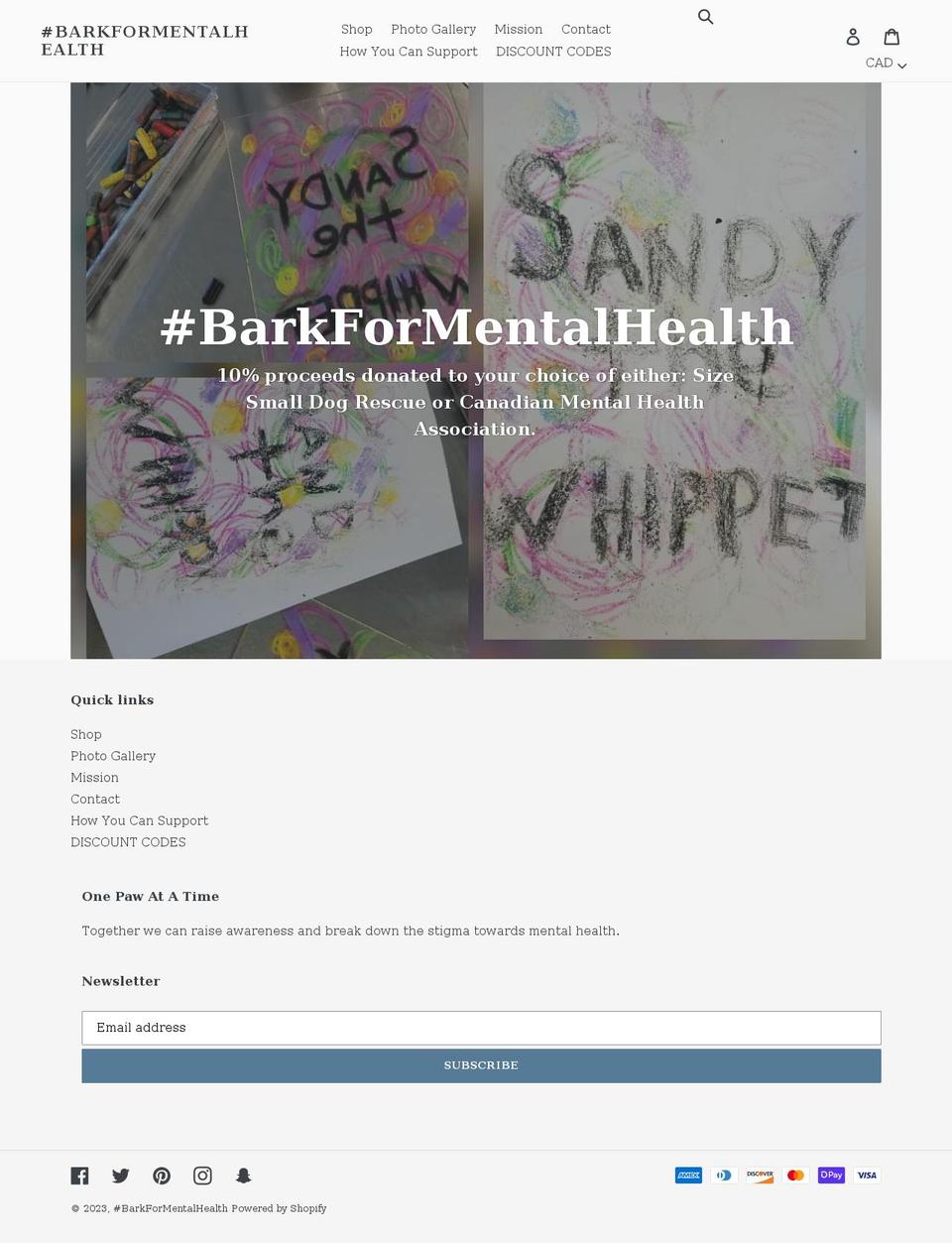barkformentalhealth.com shopify website screenshot