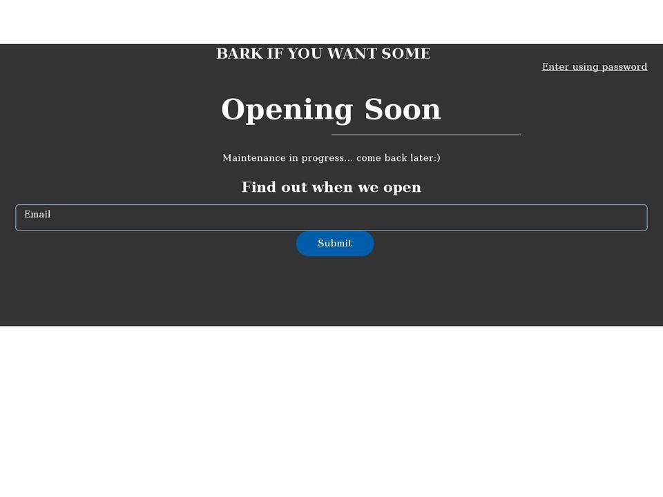 barkifyouwantsome.com shopify website screenshot