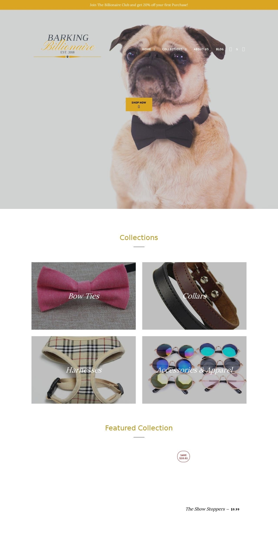 barkingbillionaire.com shopify website screenshot