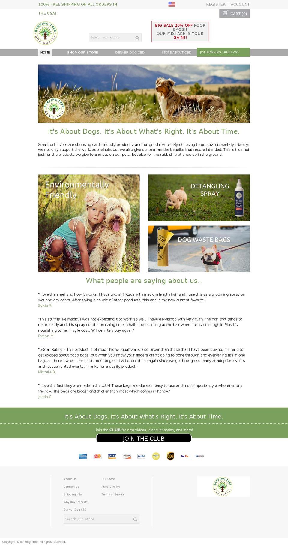 proven-profitable-theme-v8-7 Shopify theme site example barkingtreedogsupply.com