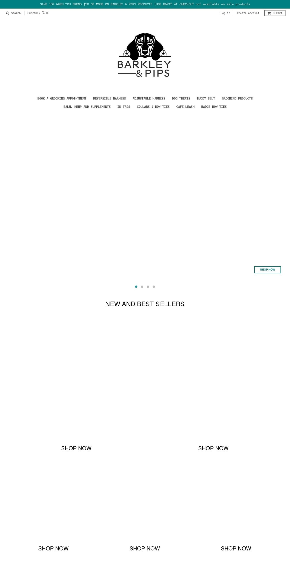 barkleyandpips.com shopify website screenshot