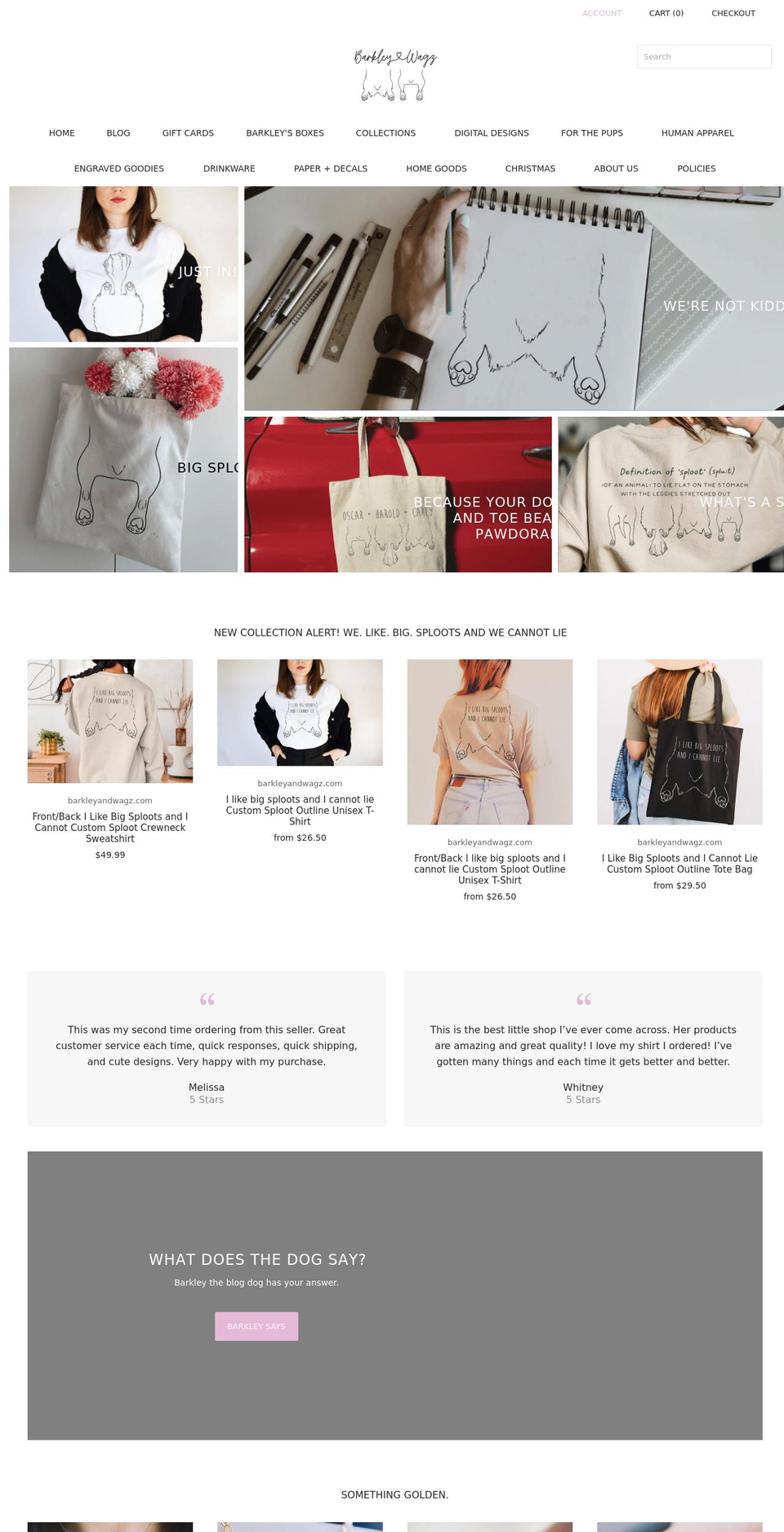 barkleyandwagz.com shopify website screenshot