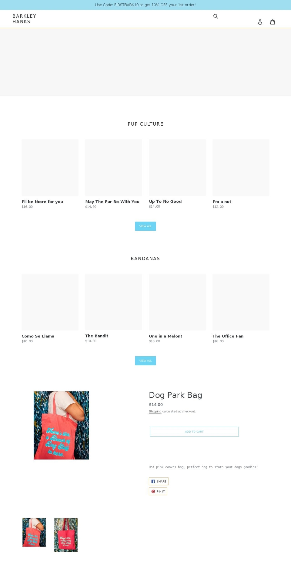 barkleyhanks.com shopify website screenshot