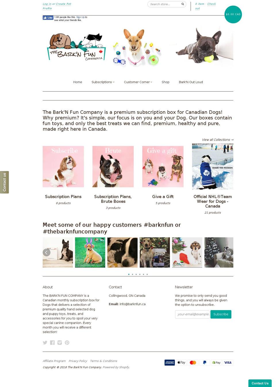 barknfun.com — Shopify storefront screenshot