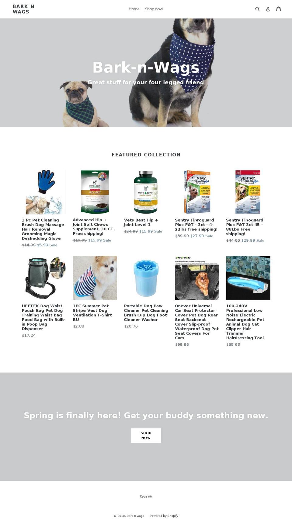 barknwags.com — Shopify storefront screenshot