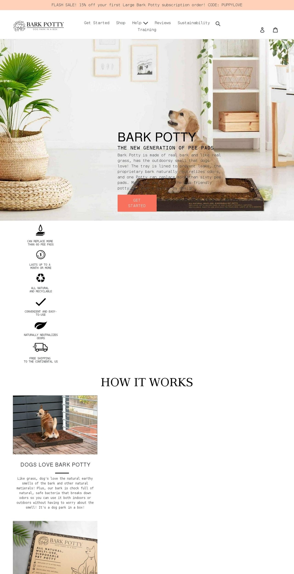 barkpotty.com shopify website screenshot