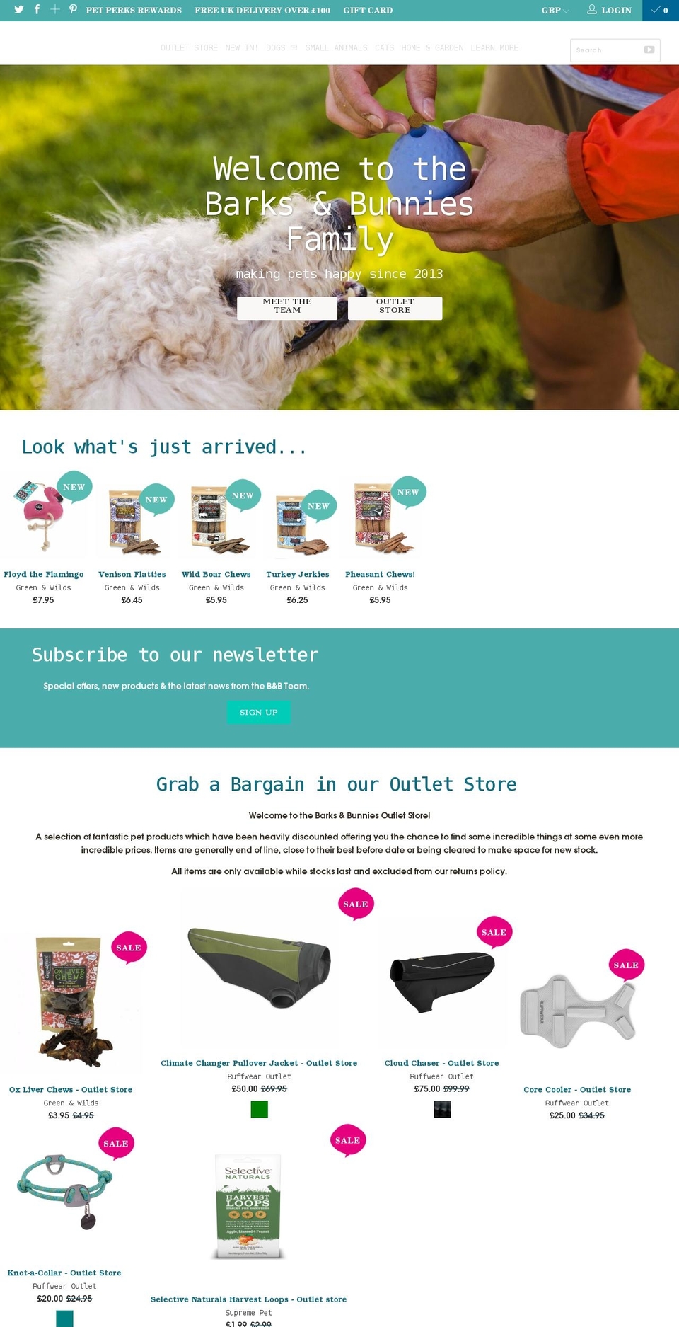 barksandbunnies.uk shopify website screenshot