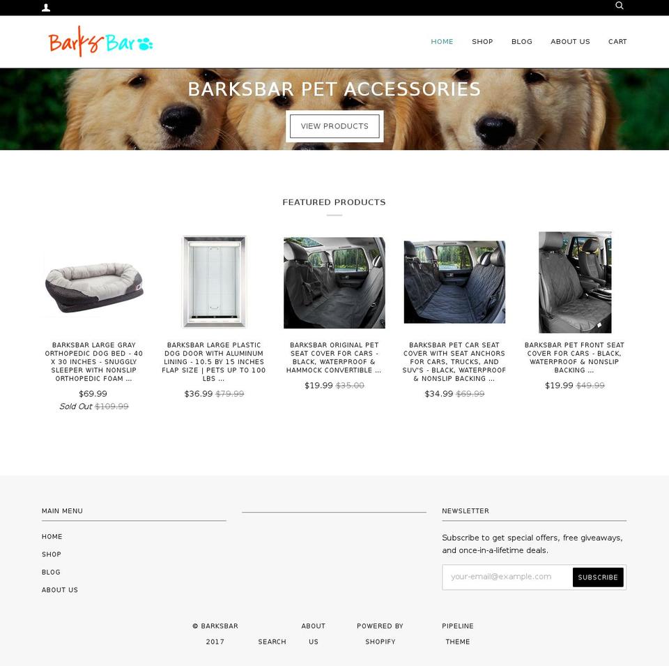 barksbar.com shopify website screenshot
