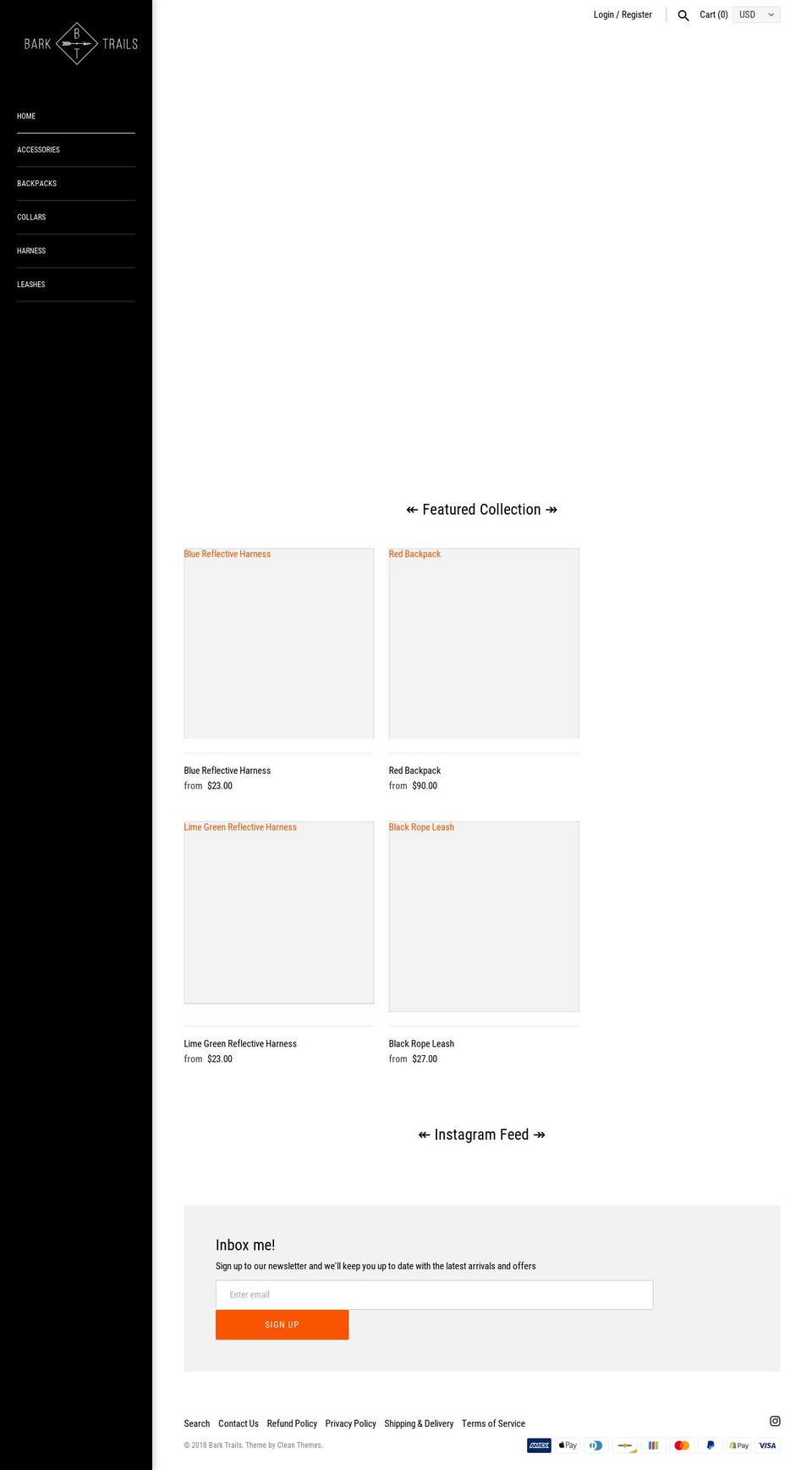 barktrails.com — Shopify storefront screenshot