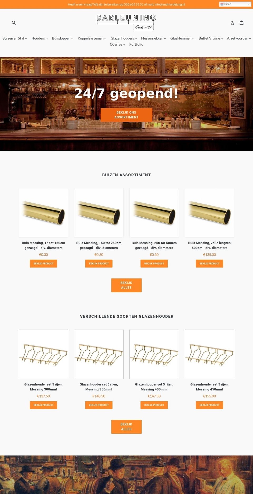 barleuning.nl shopify website screenshot