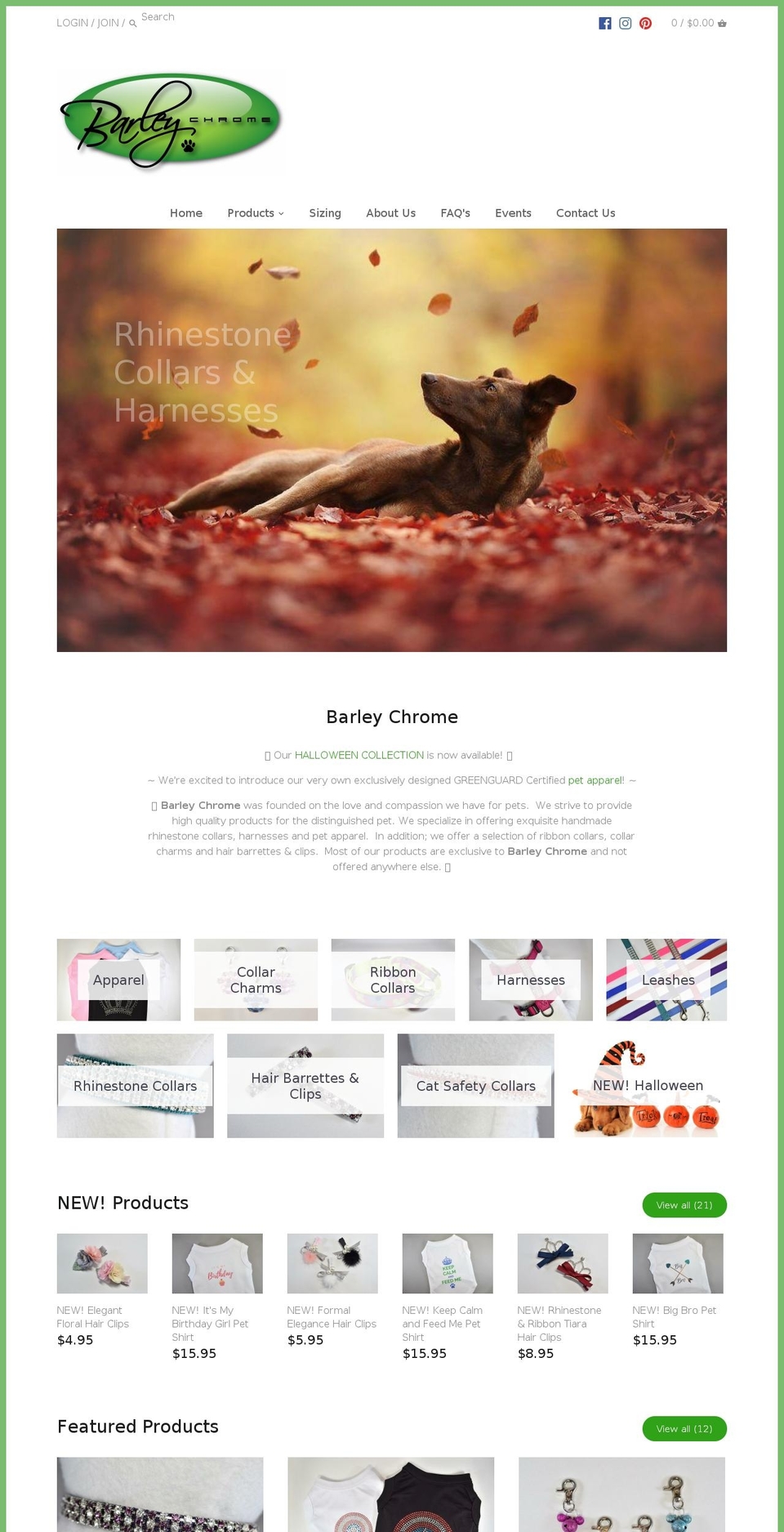 barleychrome.com — Shopify storefront screenshot