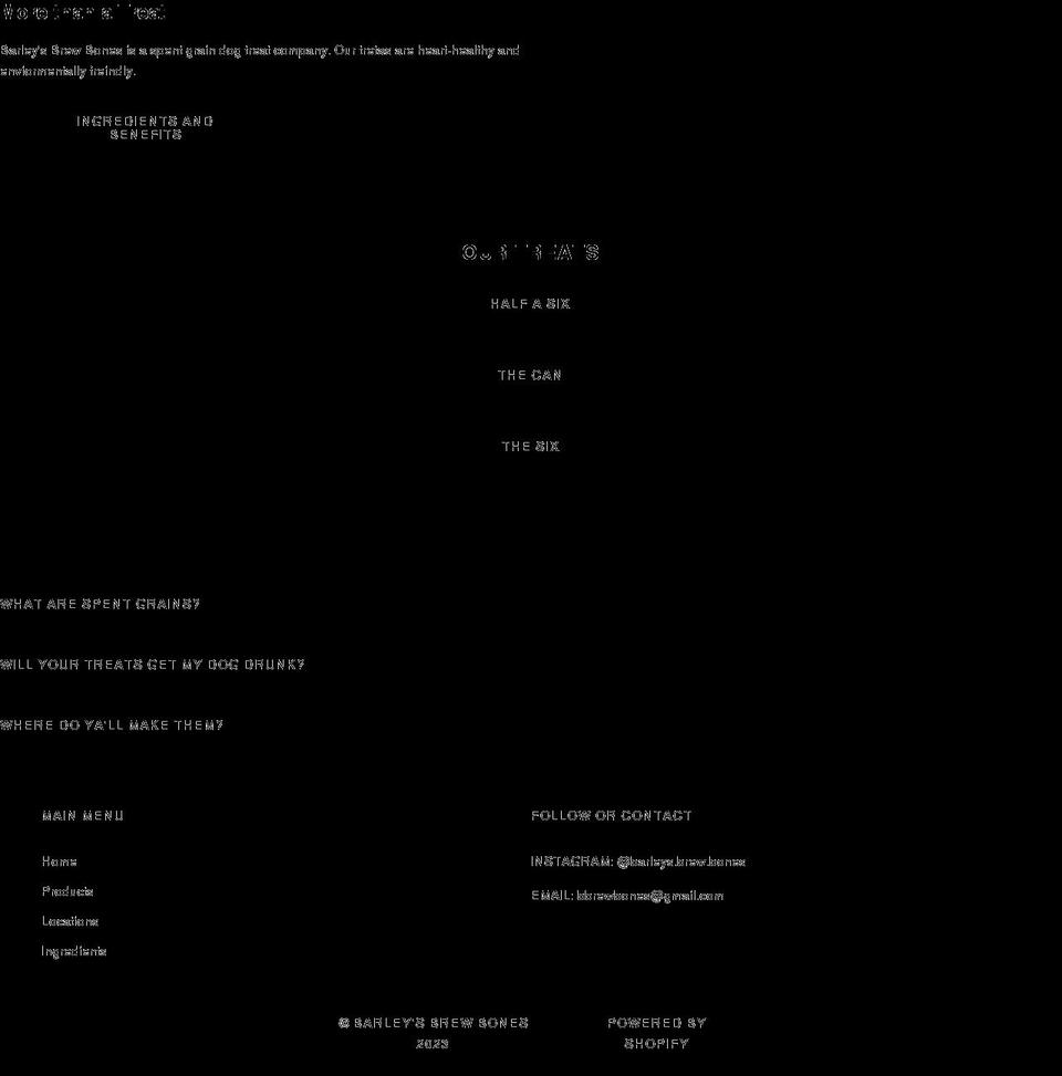 barleysbrewbones.com shopify website screenshot