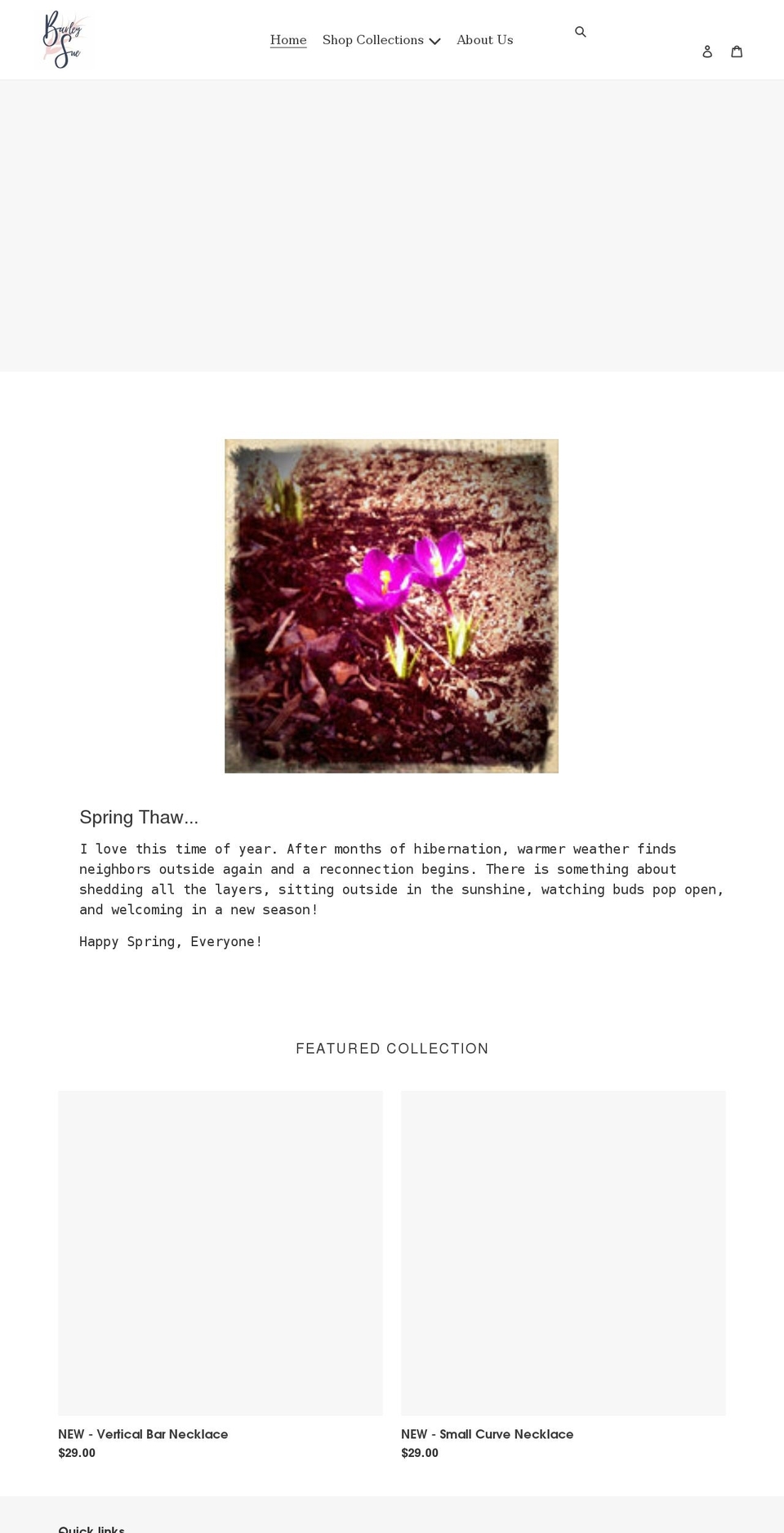 barleysue.com shopify website screenshot