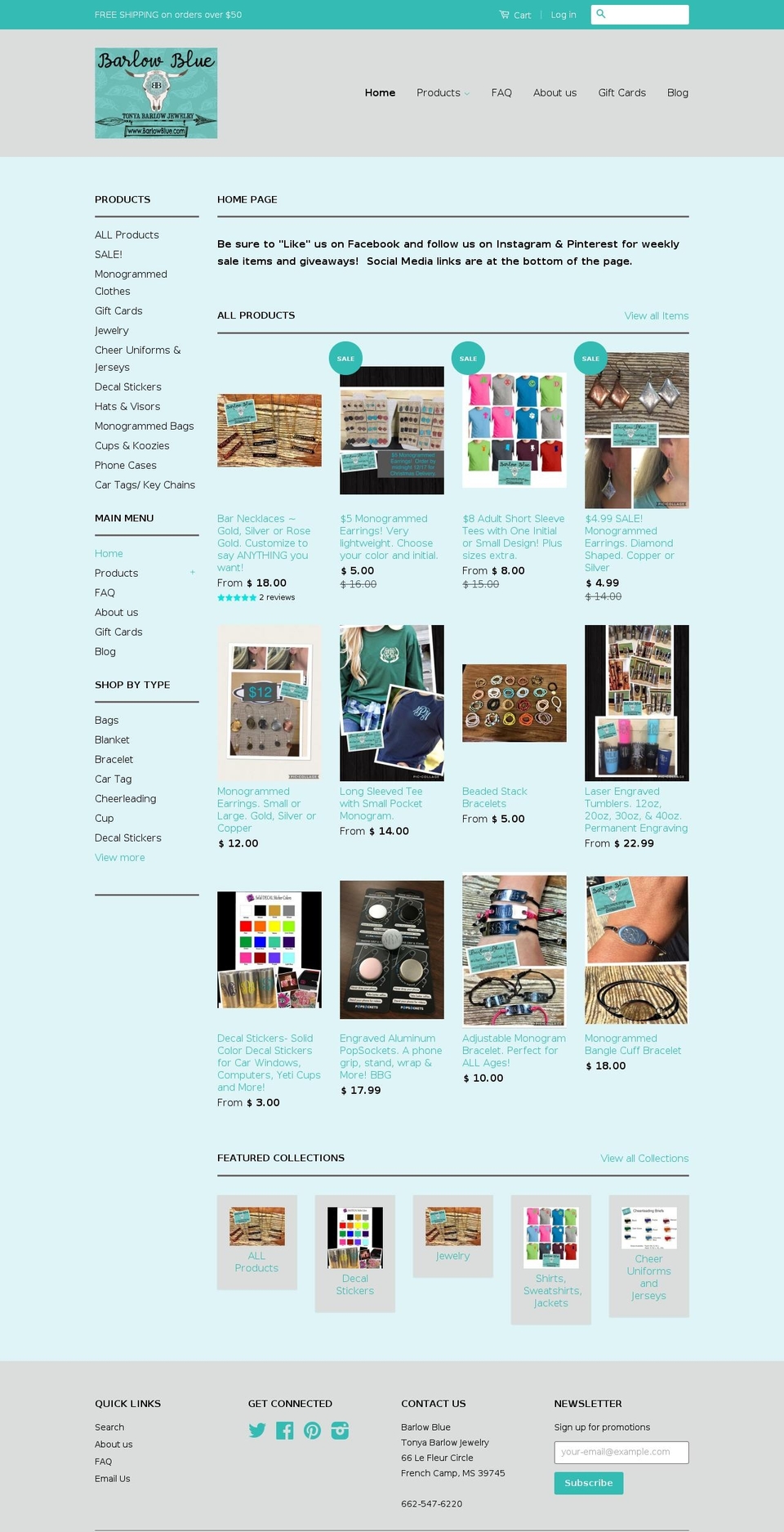 Copy of Classic Shopify theme site example barlowblue.com