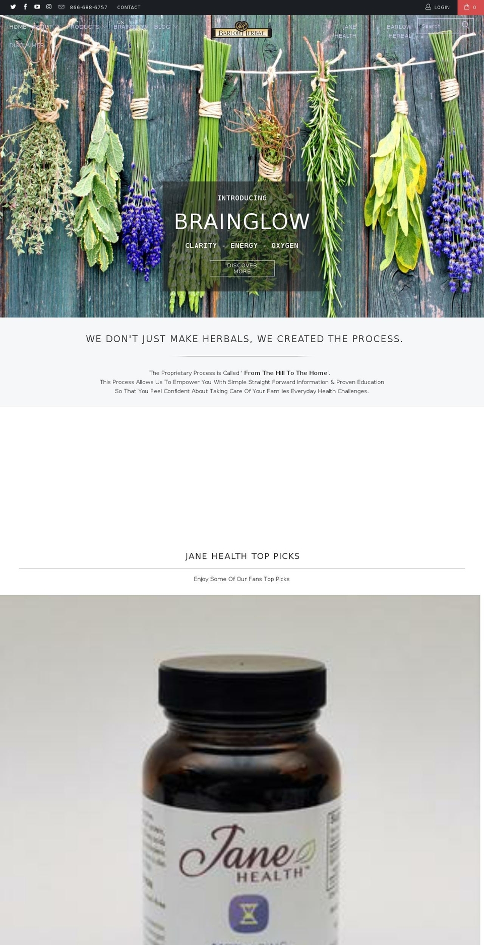 barlowherbal.com shopify website screenshot