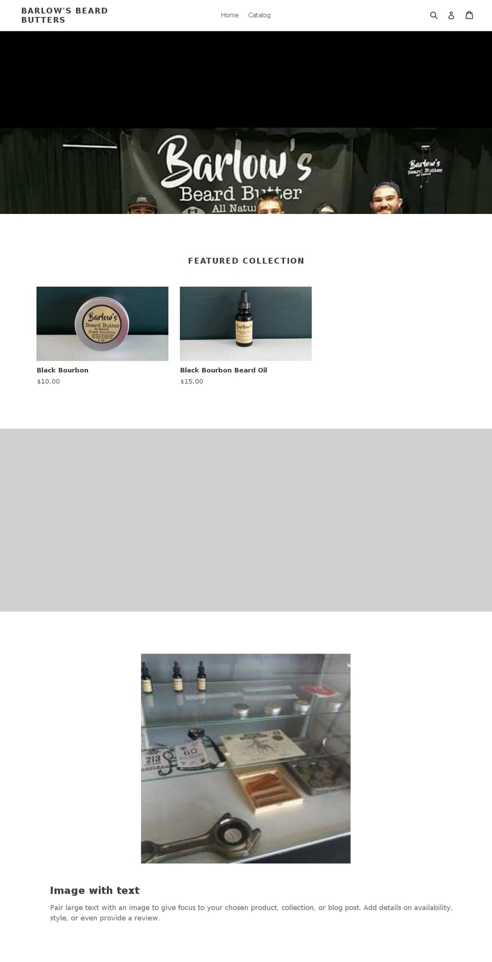 barlowsbeardbutter.com — Shopify storefront screenshot