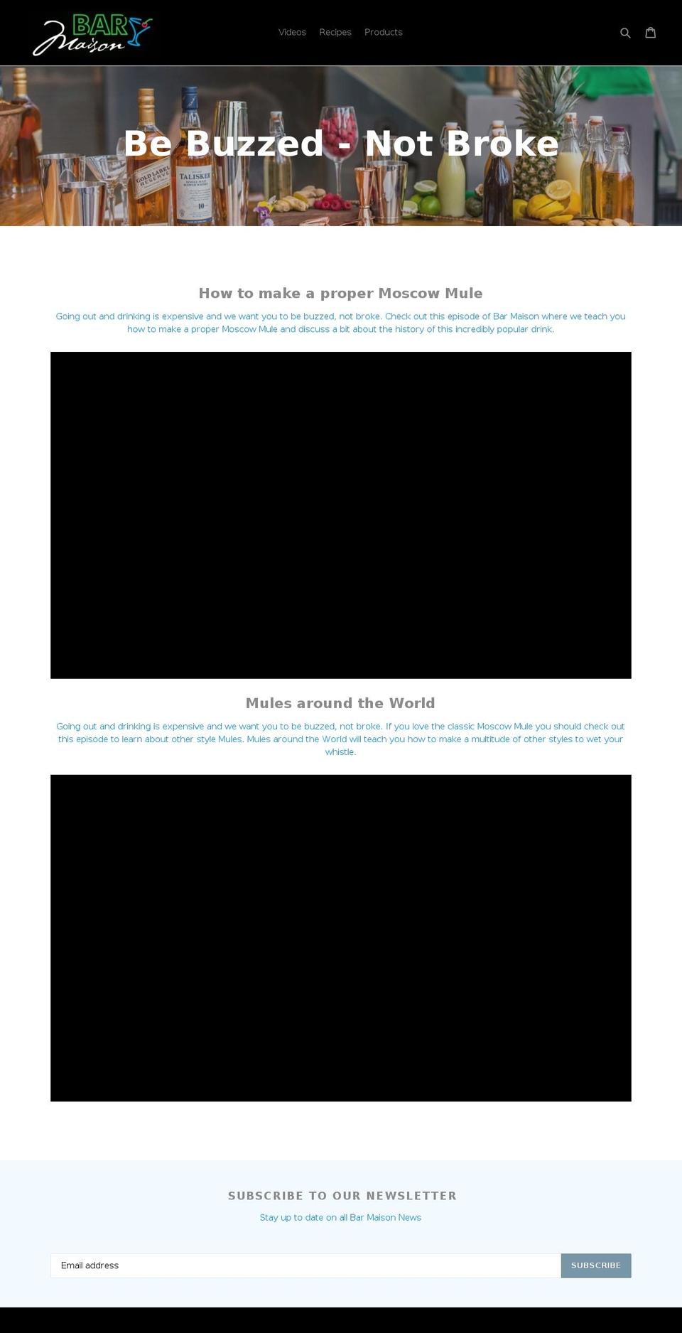 barmaison.com — Shopify storefront screenshot