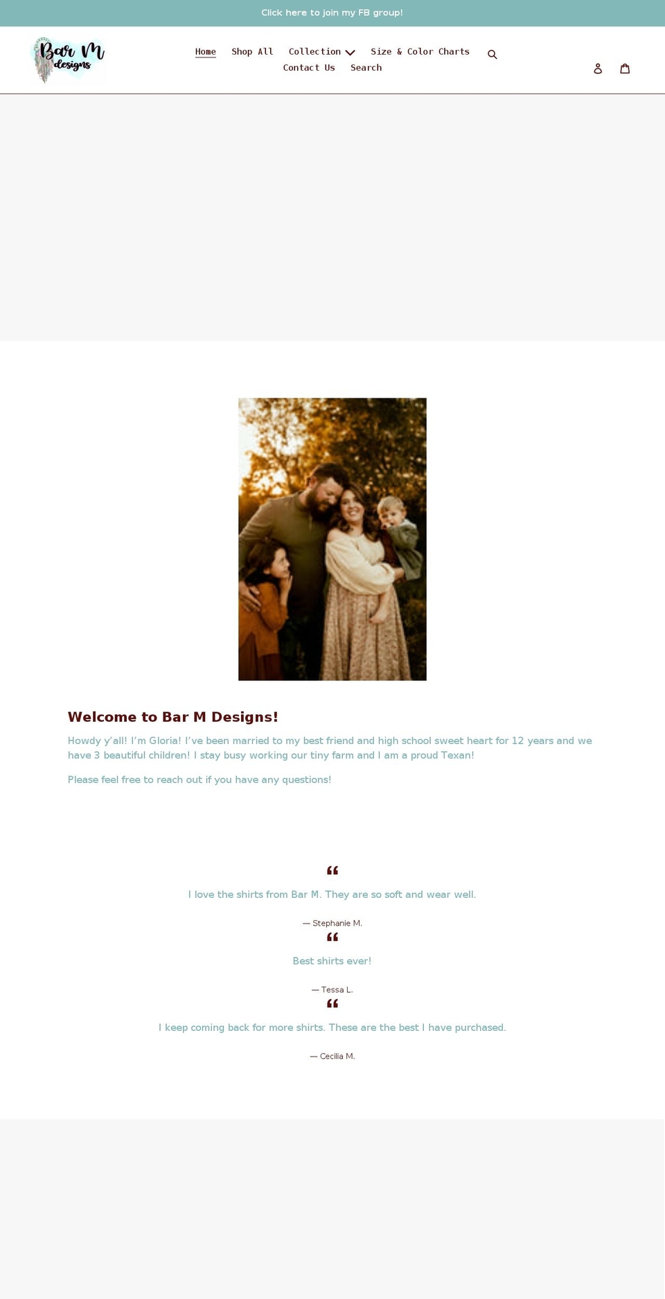 barmdesigns.com shopify website screenshot