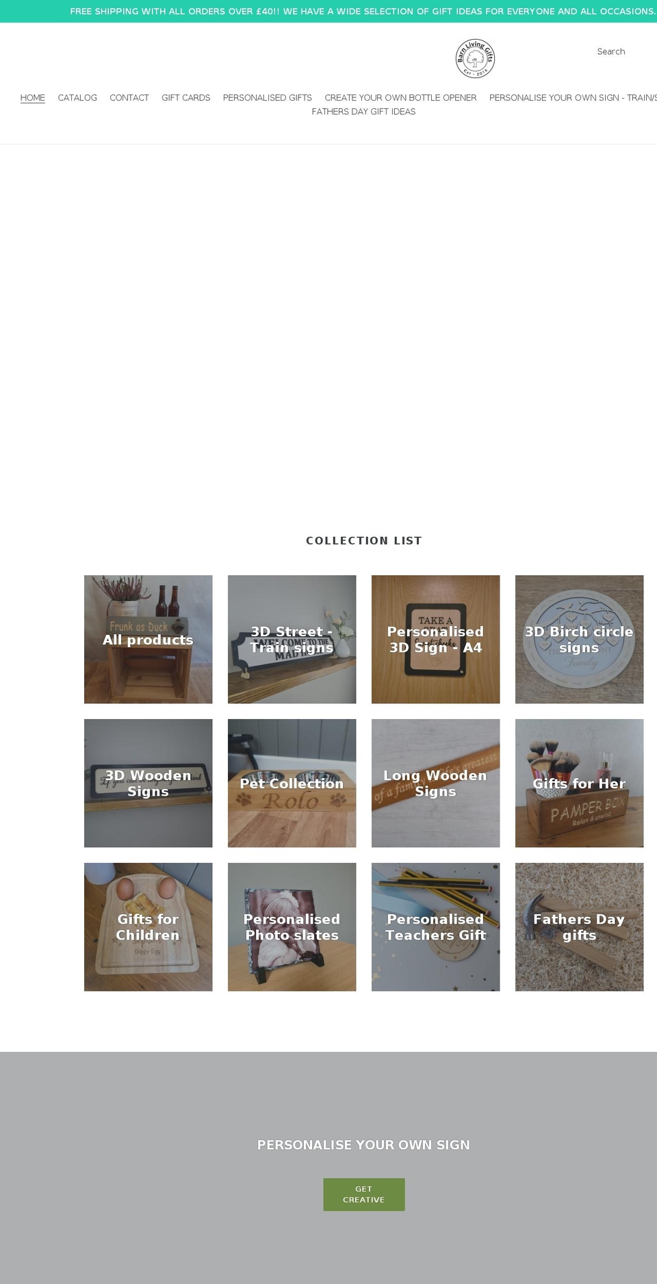 barn-living.co.uk shopify website screenshot