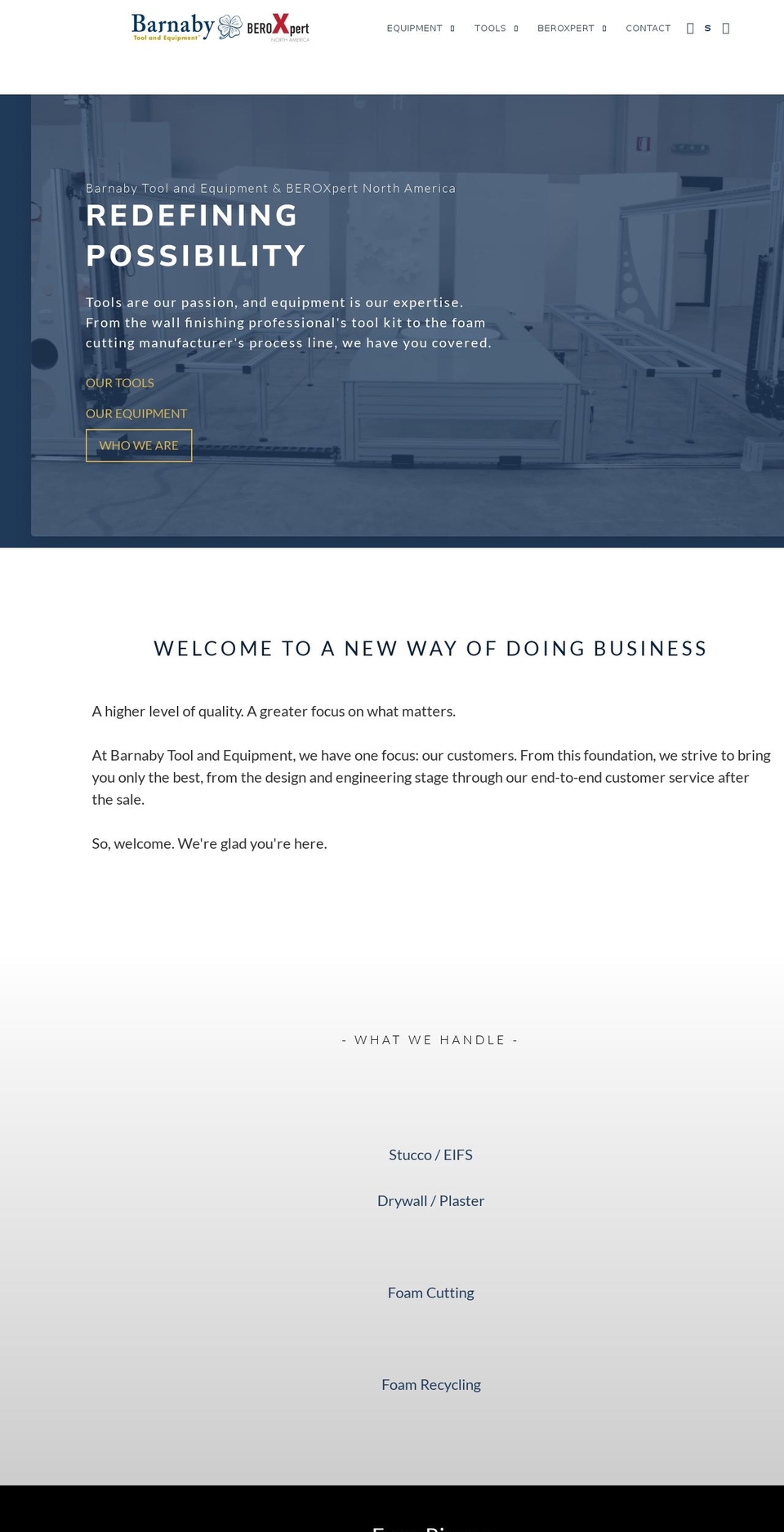 barnabytoolequipment.com shopify website screenshot