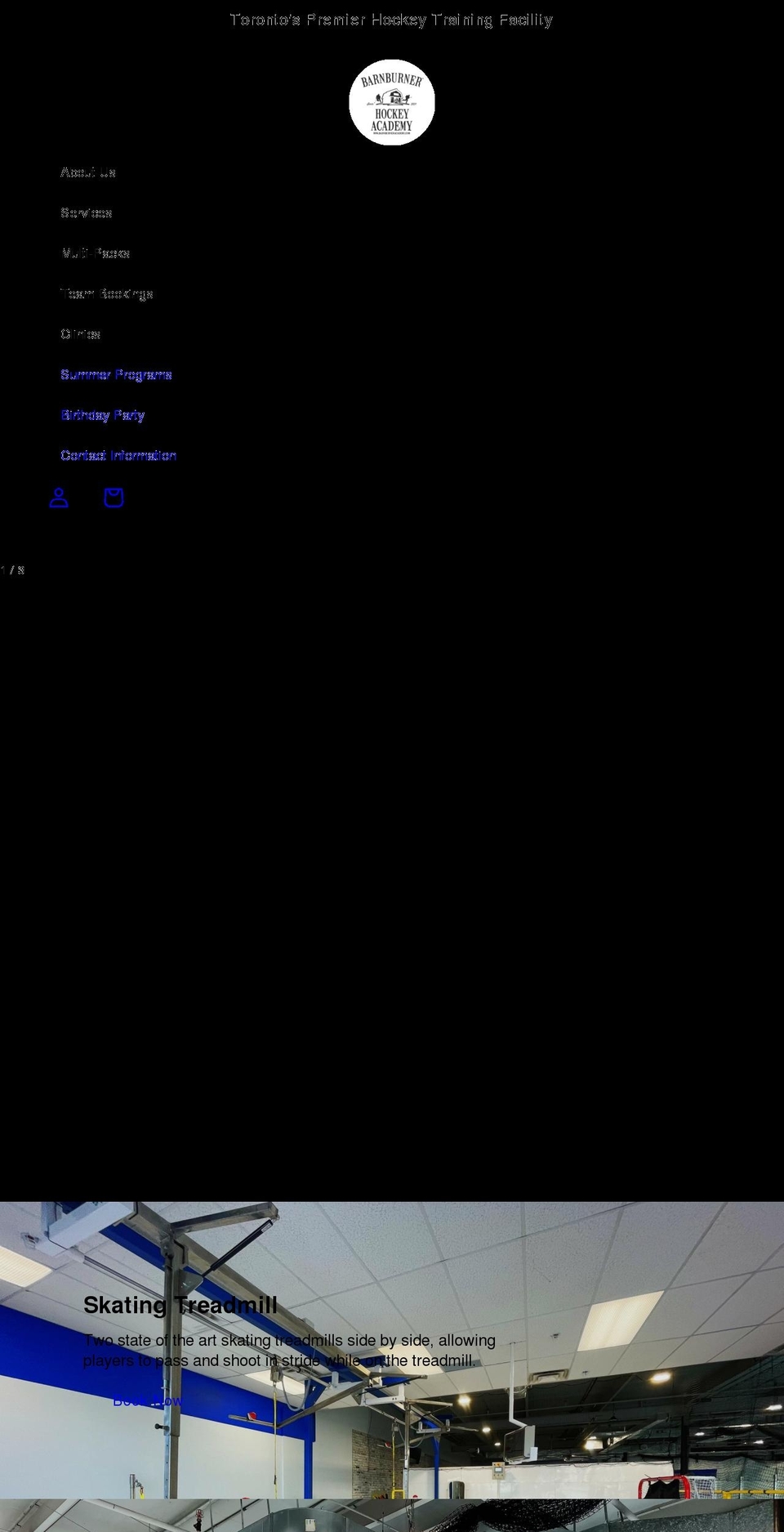 barnburneracademy.com shopify website screenshot