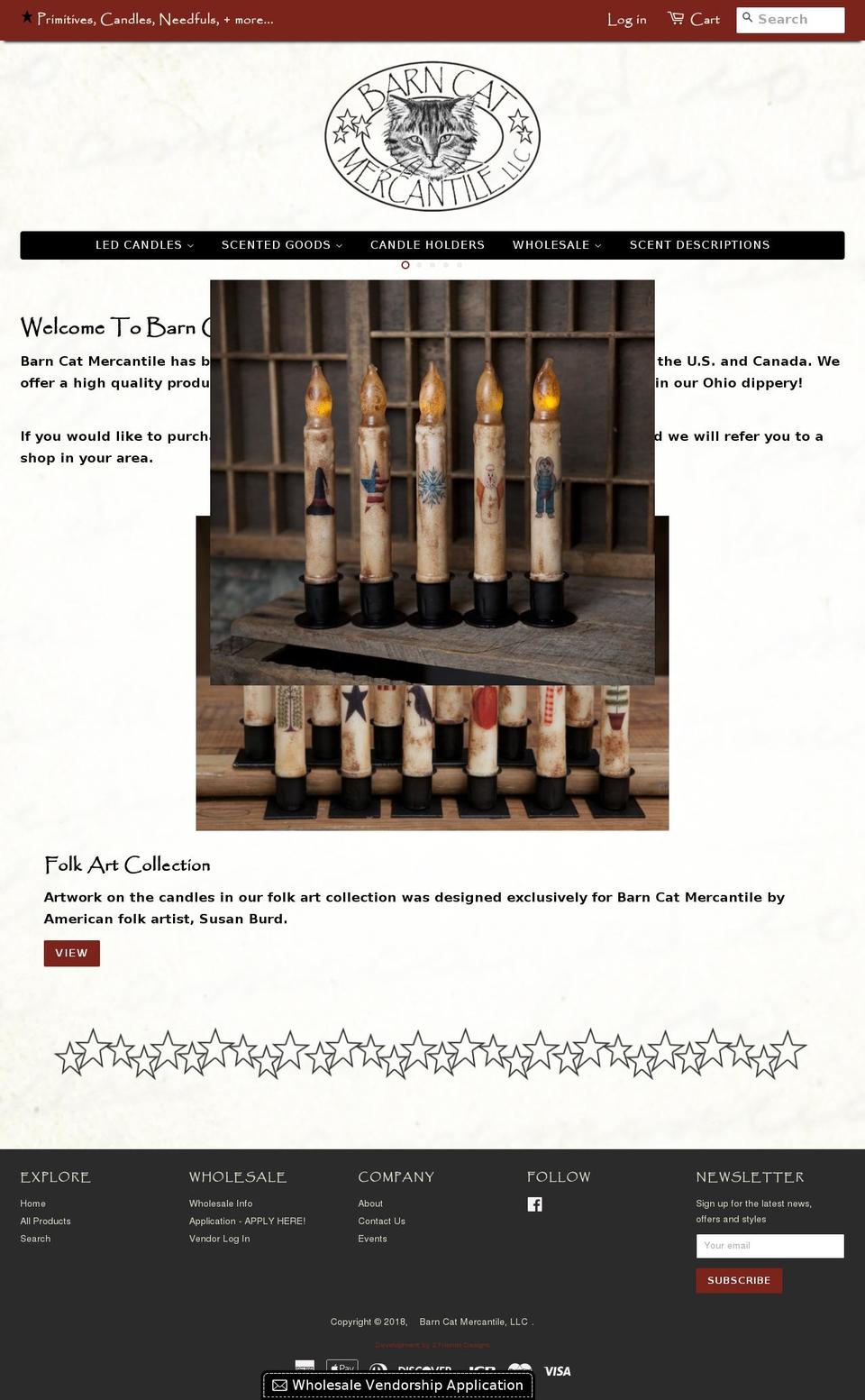 barncatmercantile.com shopify website screenshot