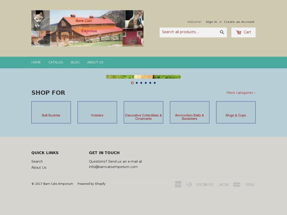 barncatsemporium.com shopify website screenshot