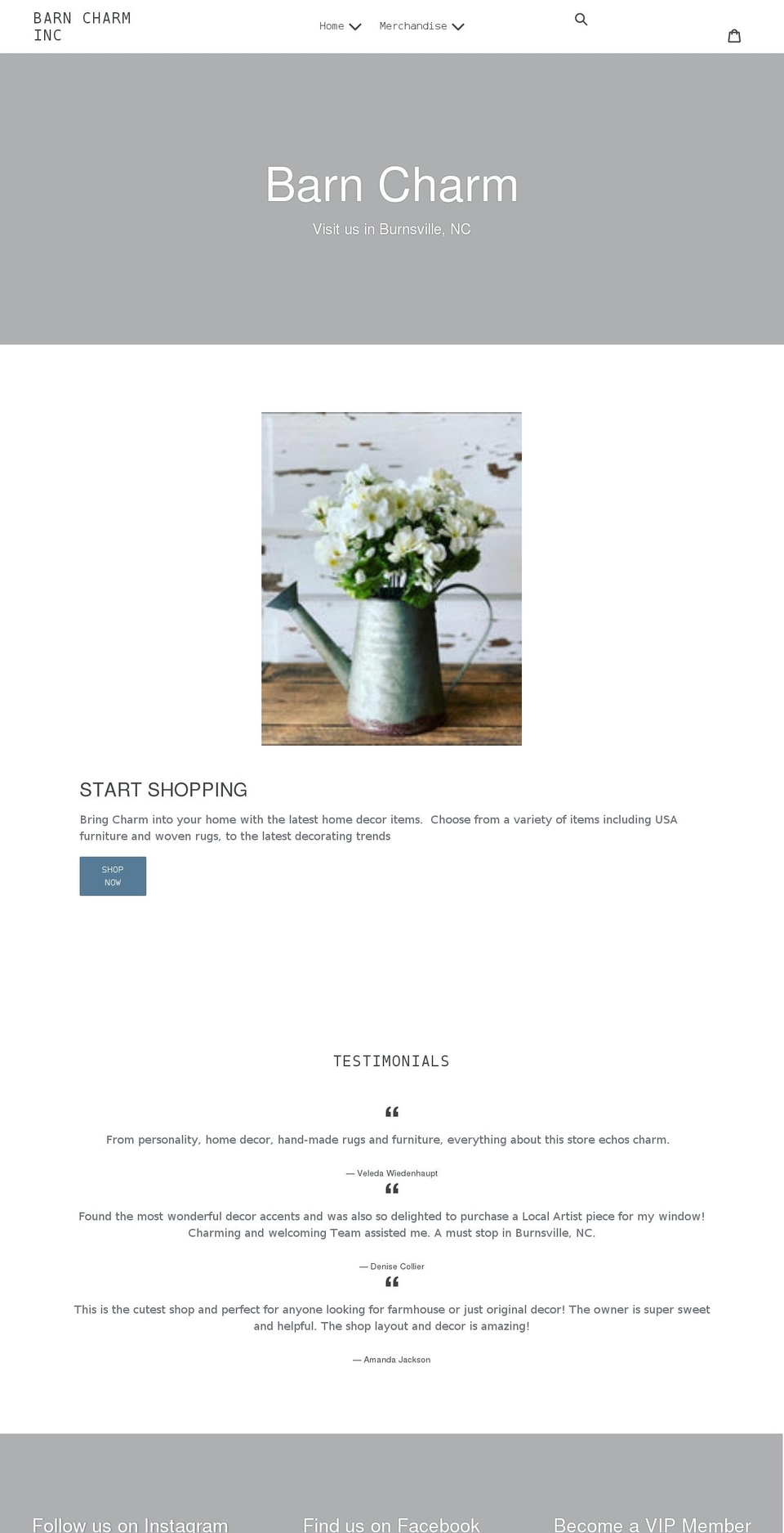barncharminc.com shopify website screenshot