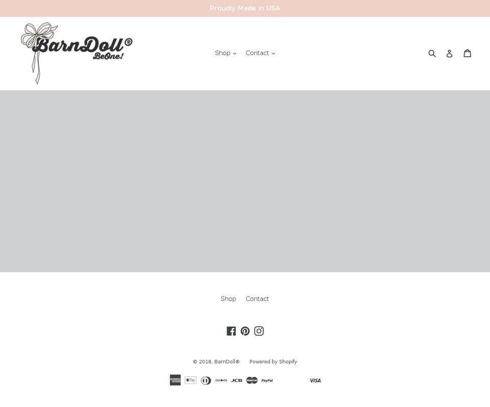 barndoll.com — Shopify storefront screenshot