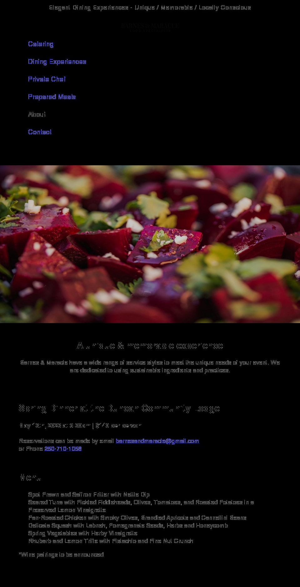 barnesandmaracle.com shopify website screenshot