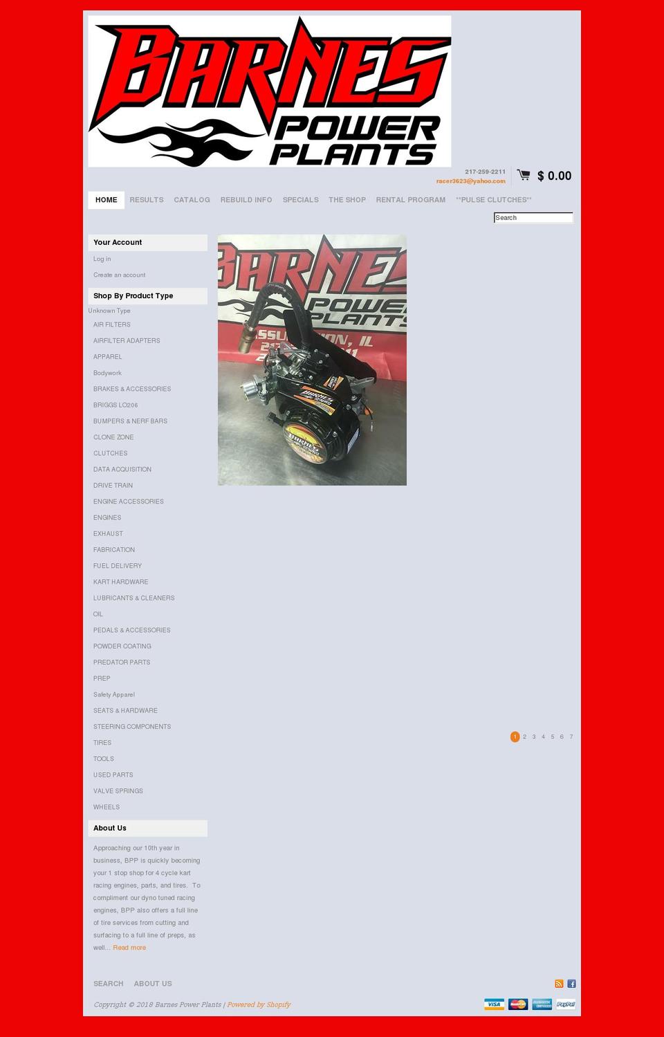 barnespowerplants.com — Shopify storefront screenshot