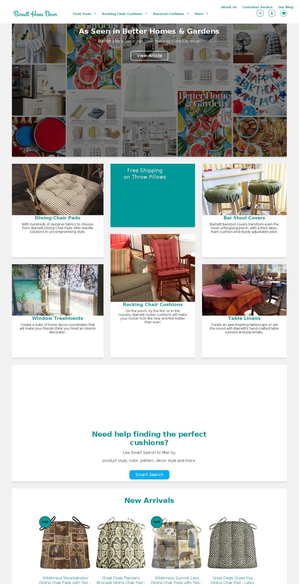 barnetthomedecor.com shopify website screenshot
