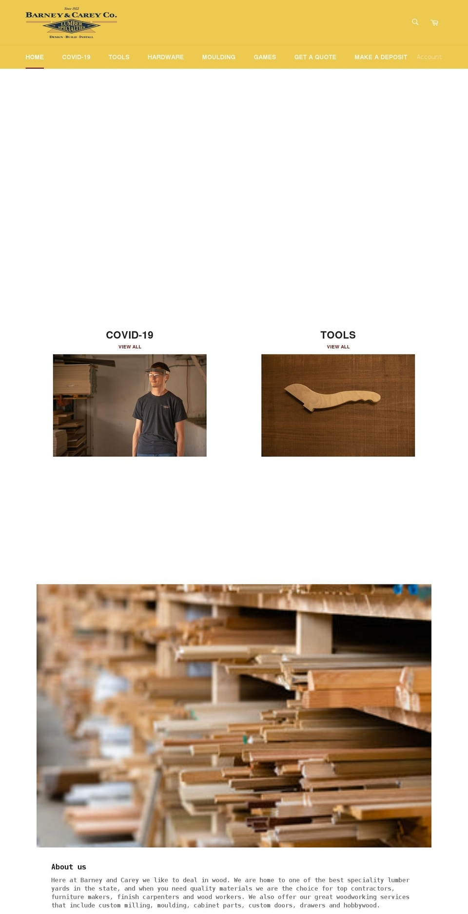 barney-and-carey.myshopify.com shopify website screenshot