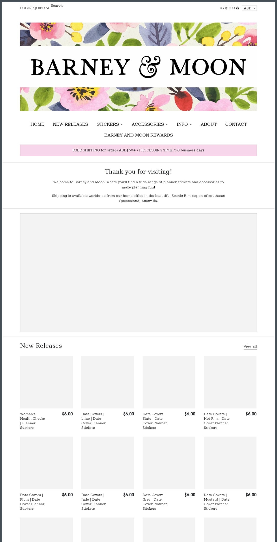 barneyandmoon.com shopify website screenshot