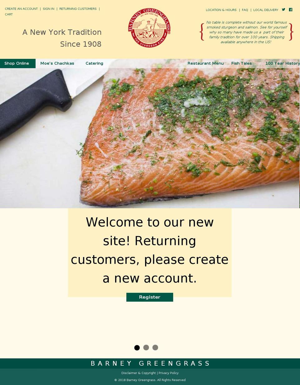 barneygreengrass.com — Shopify storefront screenshot